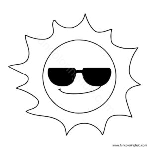 Cool sun coloring page Cool sun coloring page