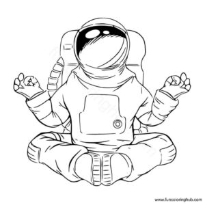 Cosmonaut coloring pages printable