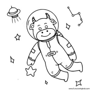 Cow as an astronaut