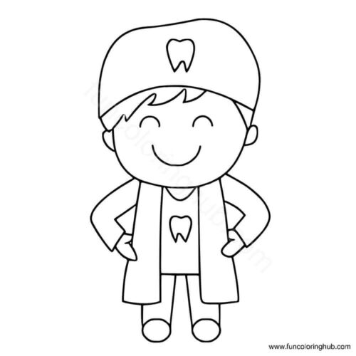 Dentist coloring page Dentist coloring page