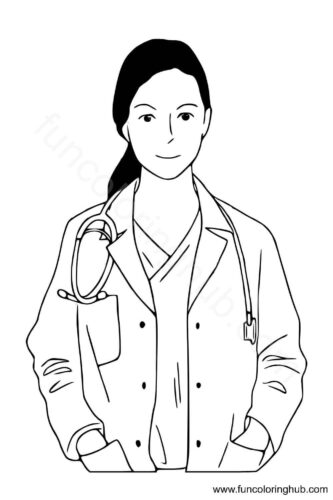 Doctor Community Helpers coloring page Doctor Community Helpers coloring page