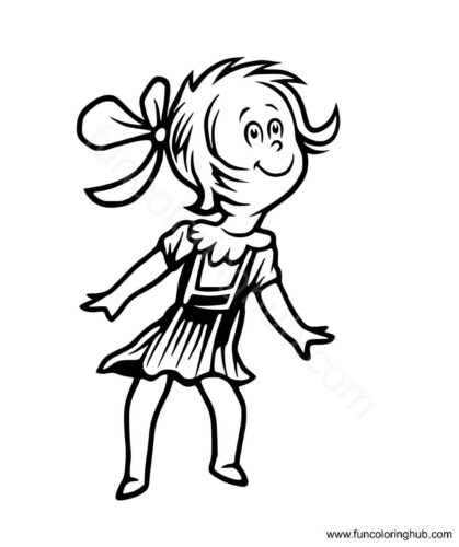 Dr Seuss Sally coloring page