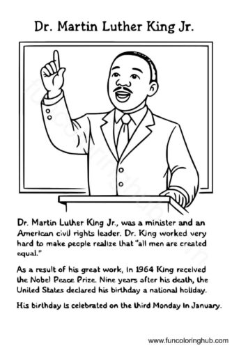 Free Martin Luther King Jr Coloring Sheets