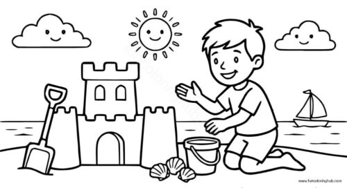 Free Printable Beach Colouring Pages