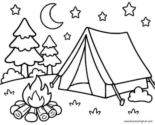 Free Printable Camping Coloring Pages