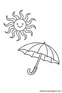 Hot weather coloring page Hot weather coloring page