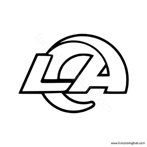 LA Rams logo coloring page LA Rams logo coloring page