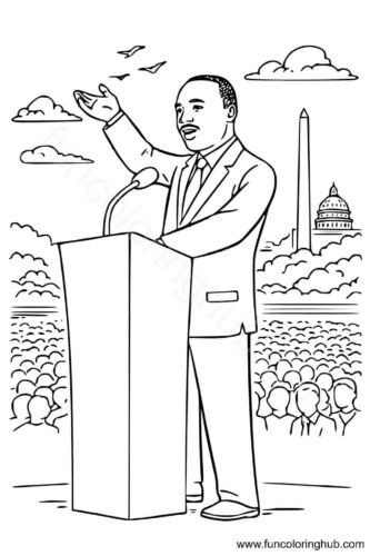 Martin Luther King coloring sheets