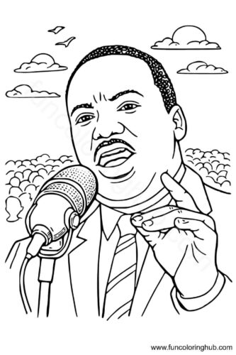 Martin Luther King jr coloring page