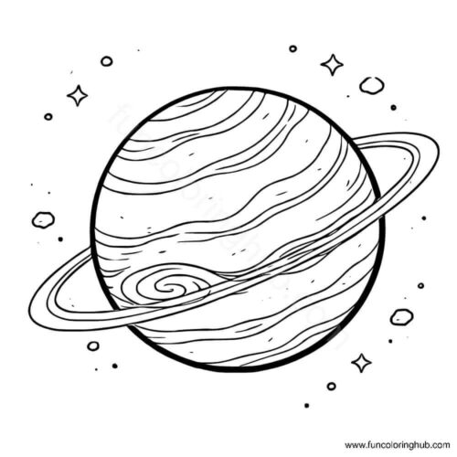 Neptune Planet coloring page Neptune Planet coloring page