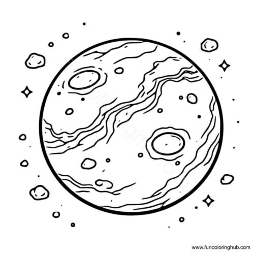 Planet Mars coloring page Planet Mars coloring page
