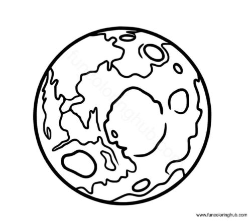 Planet Mercury coloring page Planet Mercury coloring page