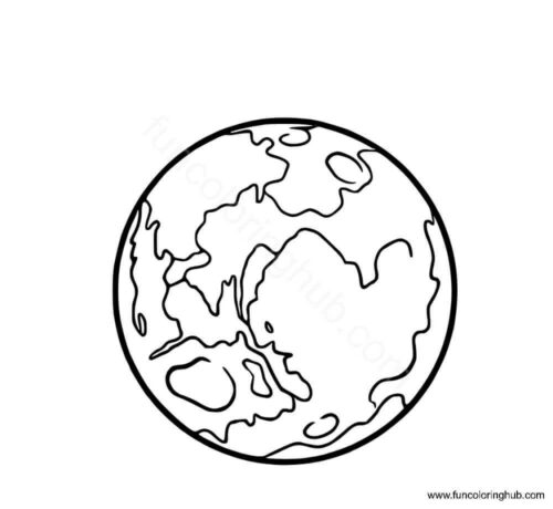 Planet Pluto coloring page Planet Pluto coloring page
