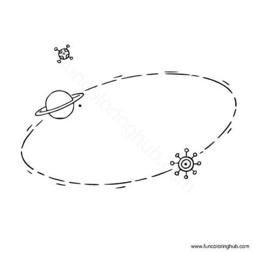 Planet orbit coloring page Planet orbit coloring page