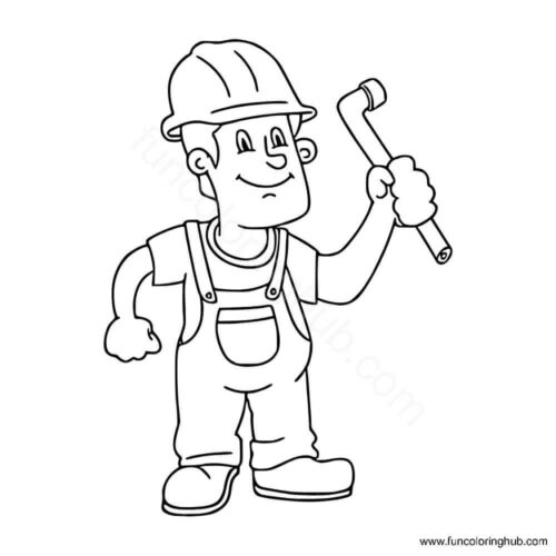 Plumber coloring page Plumber coloring page
