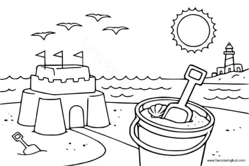 Printable Beach Coloring Pages