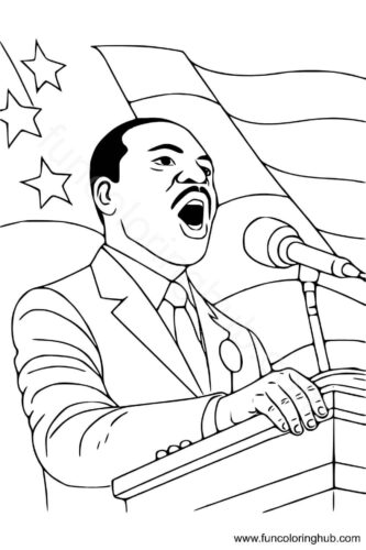 Printable MLK Day coloring pages