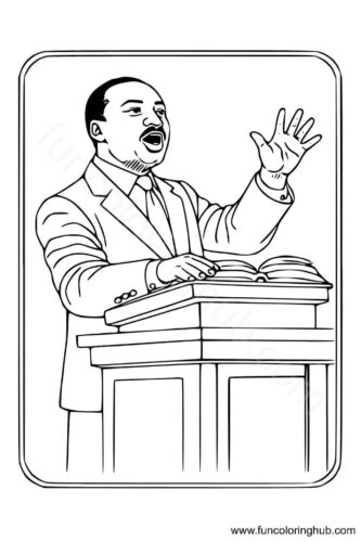 Printable Martin Luther King Jr Day coloring pages