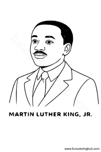 Printable Martin Luther King coloring page