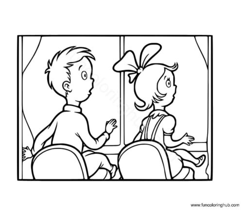Sally and Conrad coloring page