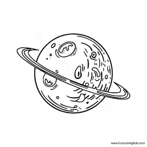 Saturn planet coloring page Saturn planet coloring page
