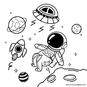 Spaceman coloring pages