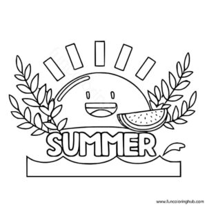 Summer sun coloring sheet Summer sun coloring sheet