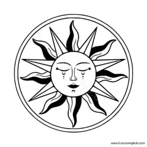Sun coloring pages for adults Sun coloring pages for adults