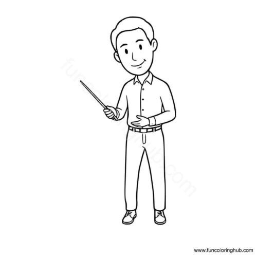 Teacher coloring page Teacher coloring page