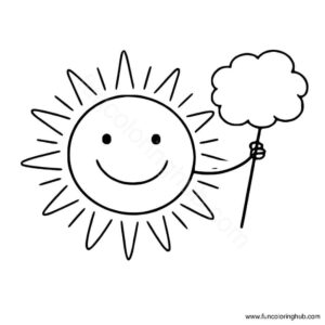 The sun with cotton candy The sun with cotton candy