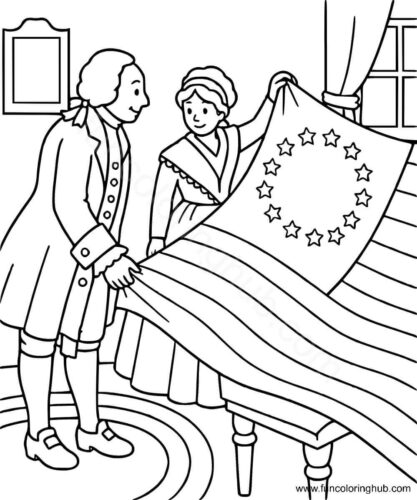 American Flag Day Coloring Pages