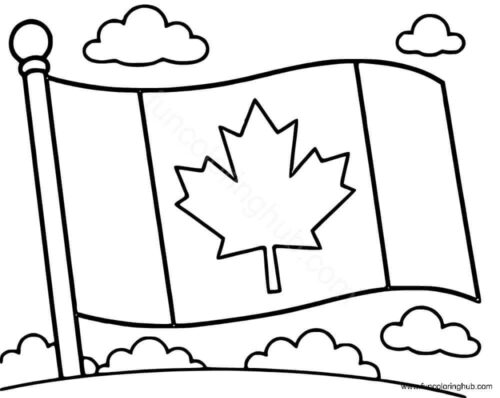 Canadian Flag Day Coloring Sheets
