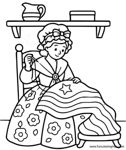 Flag Day History Coloring Pages