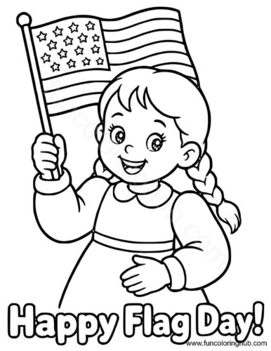 Flag Day Printable Coloring Pages