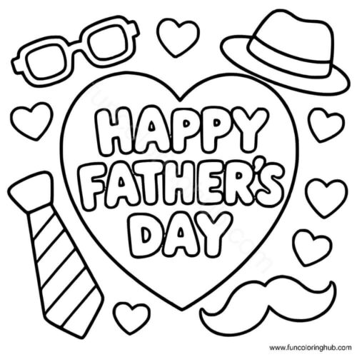 Happy Fathers Day 2021 coloring pages 1024x1024 Happy Fathers Day 2021 coloring pages 1024x1024