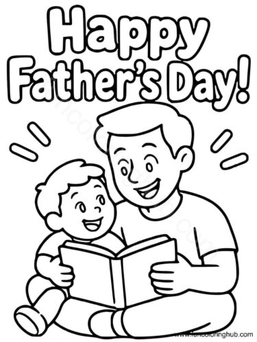 Happy Fathers Day Gift Coloring Pages Happy Fathers Day Gift Coloring Pages