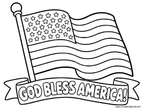 Stars And Stripes Coloring Page
