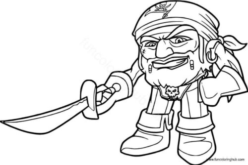 Tampa Bay Buccaneers Mascot Captain Fear coloring page