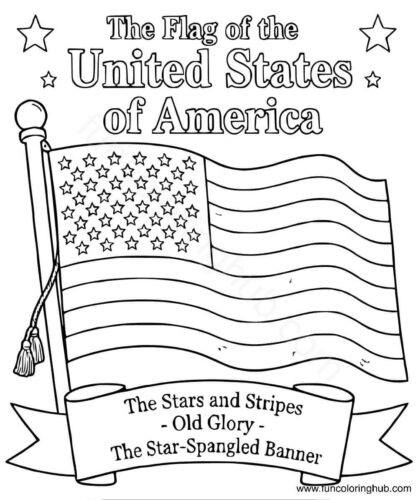 US Flag Coloring Page