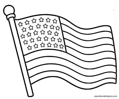 United States Flag Coloring Page