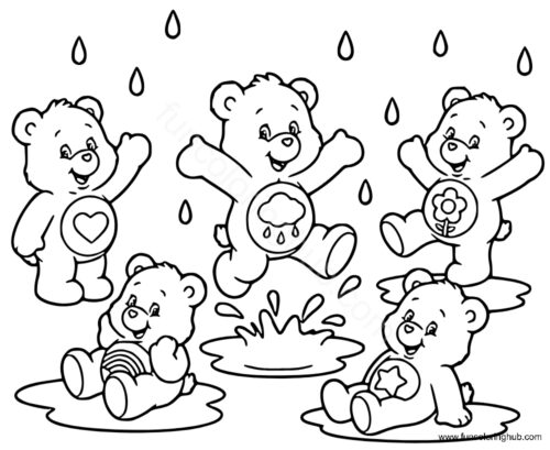 Care Bears Rainy Day Coloring Images Care Bears Rainy Day Coloring Images