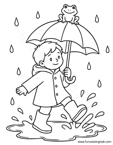 Cute Rainy Weather Coloring Pages Cute Rainy Weather Coloring Pages
