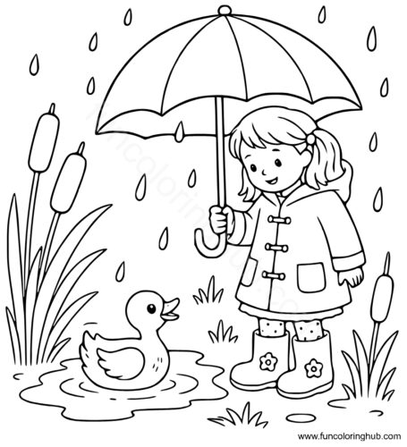 Free Printable Rain Coloring Pages Free Printable Rain Coloring Pages