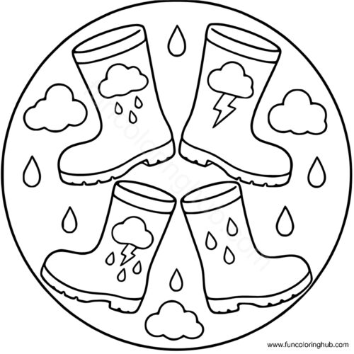Rain Boots Coloring Pages Rain Boots Coloring Pages