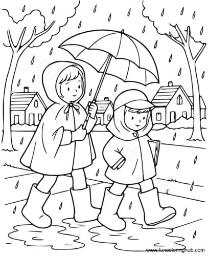 Rainy Day Coloring Sheets For Kids Rainy Day Coloring Sheets For Kids