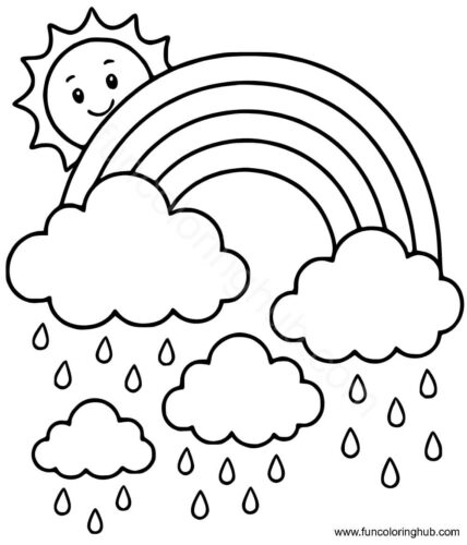 Rainy Weather Coloring Pages Rainy Weather Coloring Pages