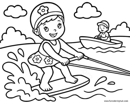Summer Beach Coloring Pages Summer Beach Coloring Pages