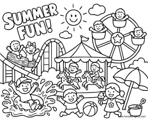 Summer Break Colouring Pages Summer Break Colouring Pages