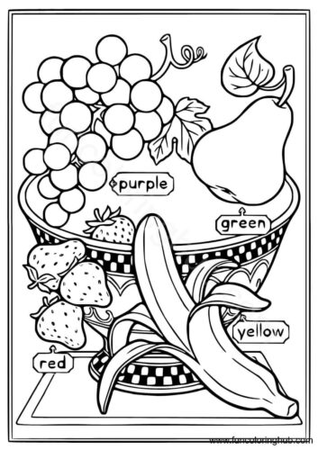 Summer Fruits Coloring Pages Summer Fruits Coloring Pages