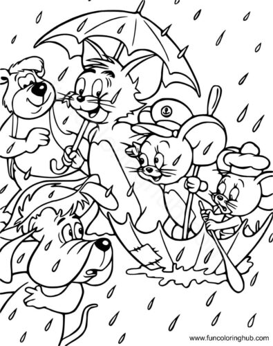 Tom And Jerry Rainy Day Coloring Printables Tom And Jerry Rainy Day Coloring Printables